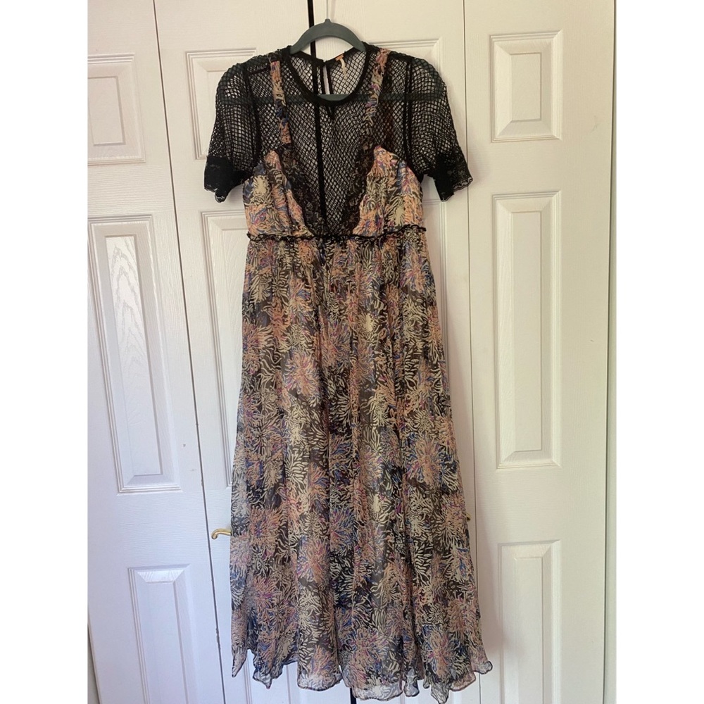 Free people crochet floral dress